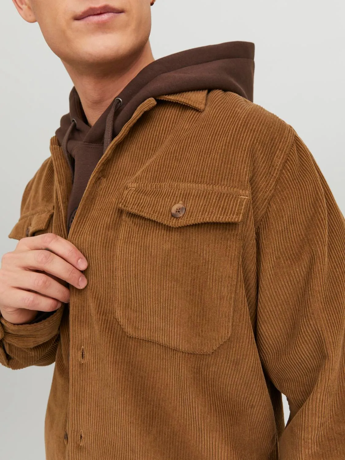 Sobrecamisa Corte comfort | Marrón intermedio | Jack & Jones®