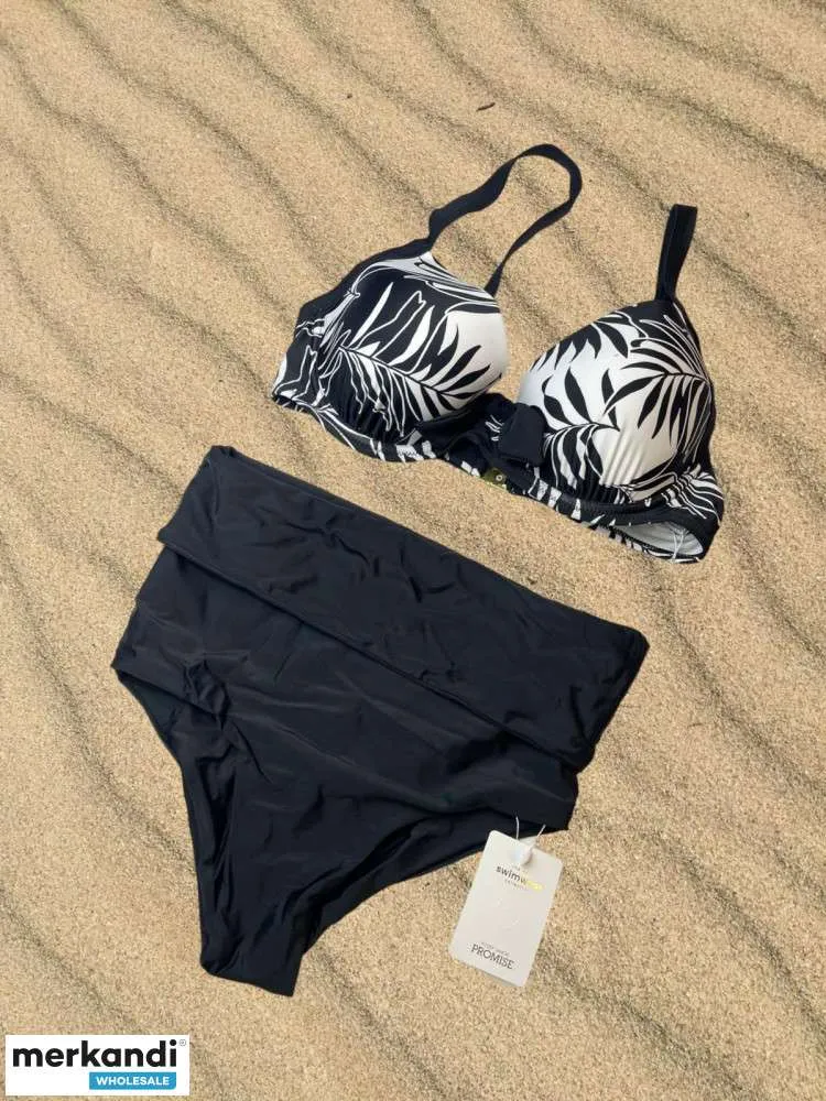 Stock Promesa de trajes de baño para mujer (trajes de baño de cintura alta, bikinis, vestidos de playa)