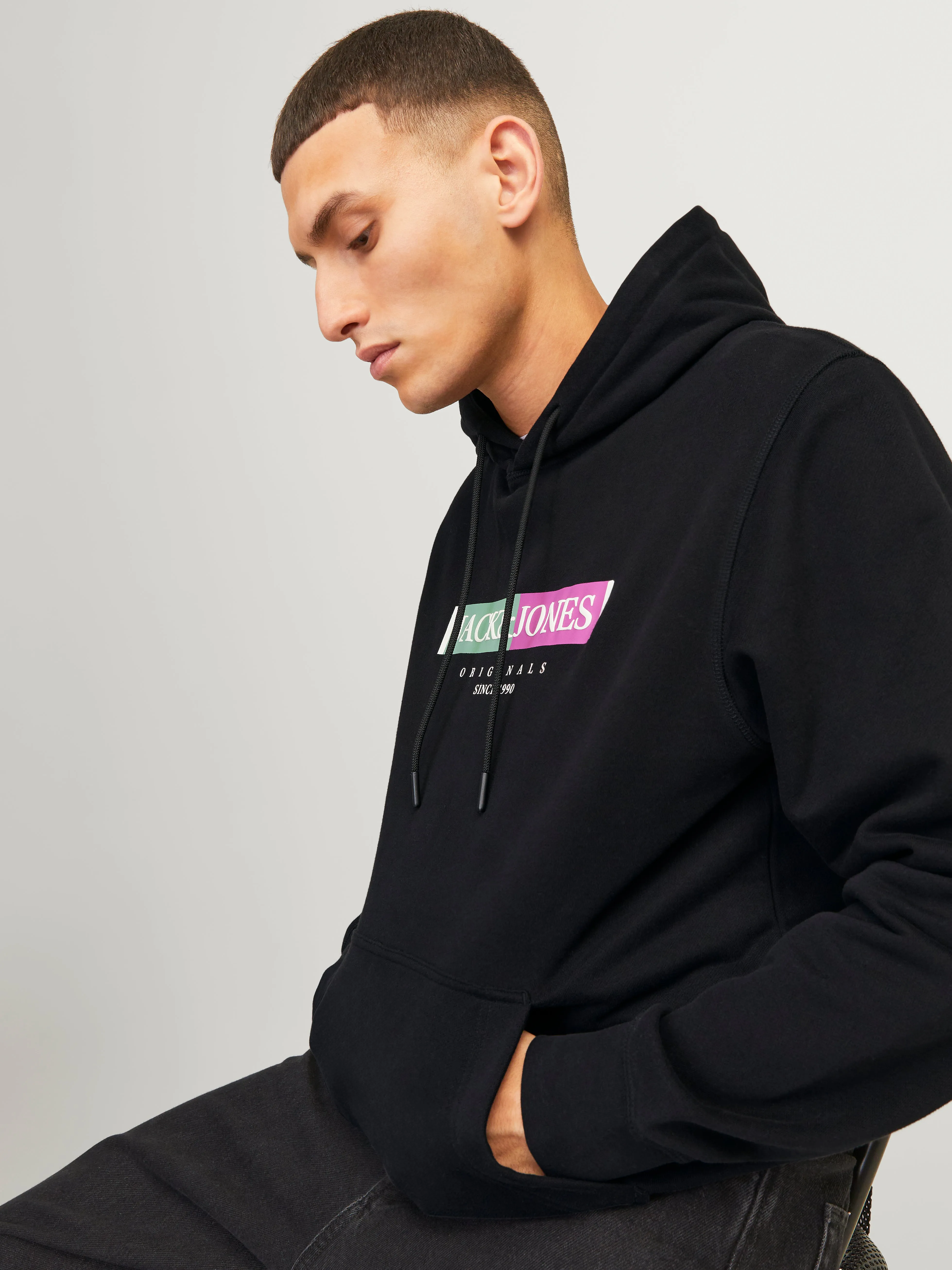 Sudadera con capucha Estampado | Negro | Jack & Jones®