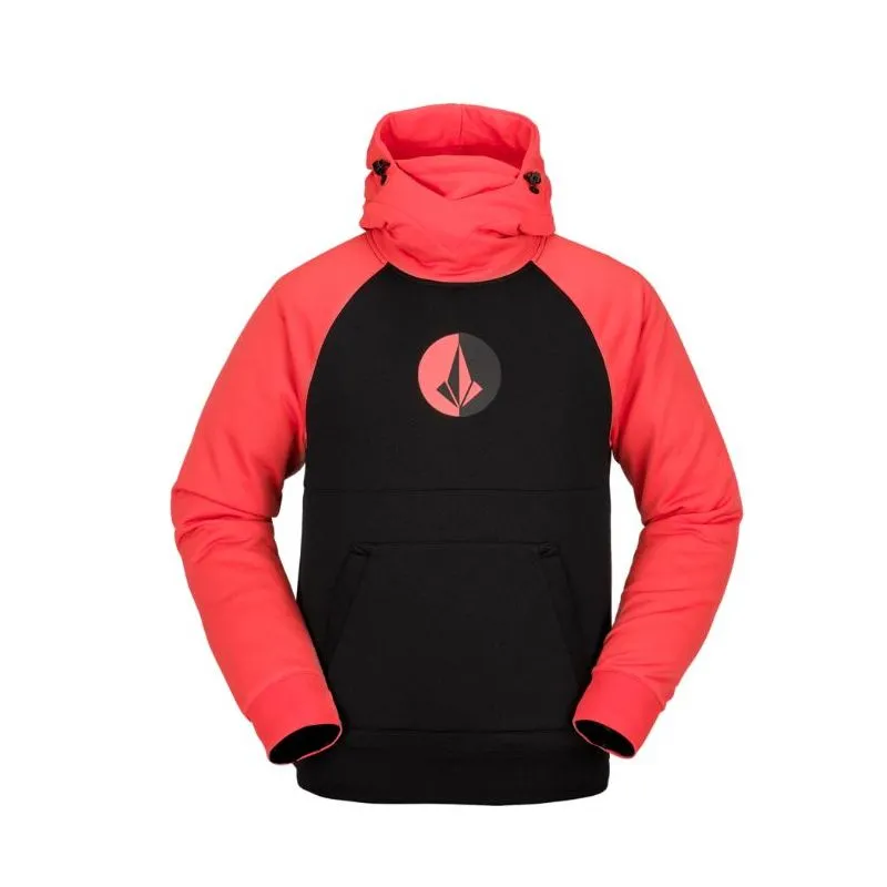 Sudadera con capucha Volcom Hybrid Riding (shock orange) hombre