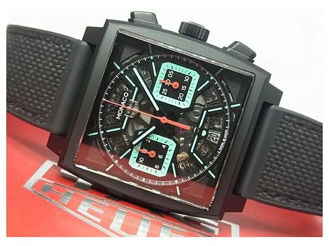TAG HEUER Monaco Cronógrafo 39 MM Titanio CBL2184.FT6236 Hombre Plata 