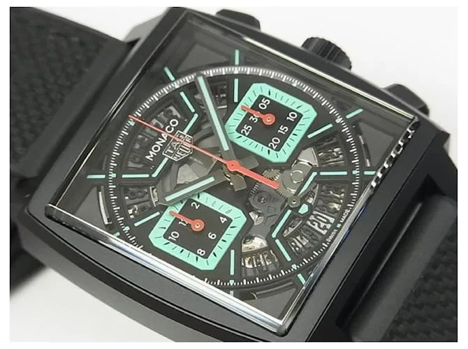 TAG HEUER Monaco Cronógrafo 39 MM Titanio CBL2184.FT6236 Hombre Plata 