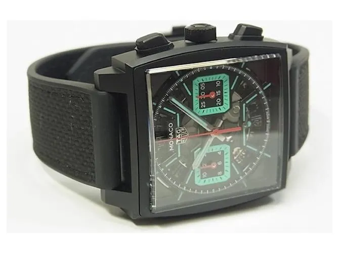 TAG HEUER Monaco Cronógrafo 39 MM Titanio CBL2184.FT6236 Hombre Plata 