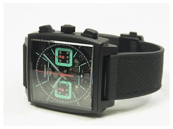 TAG HEUER Monaco Cronógrafo 39 MM Titanio CBL2184.FT6236 Hombre Plata 