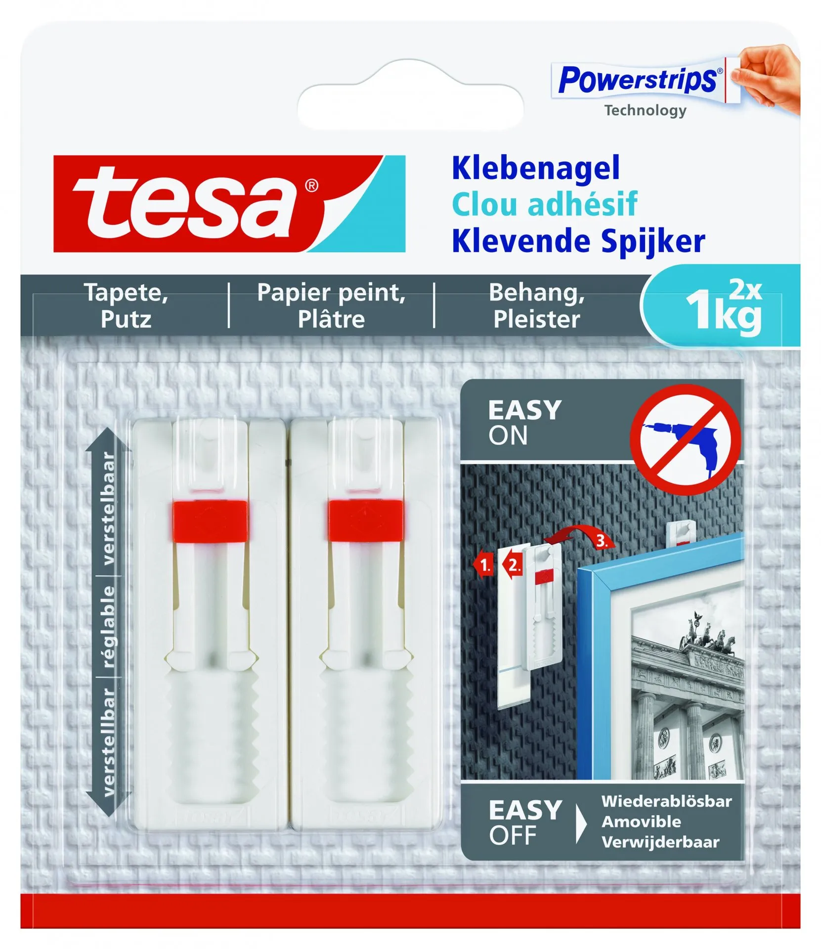 Tesa uña adhesiva ajustable