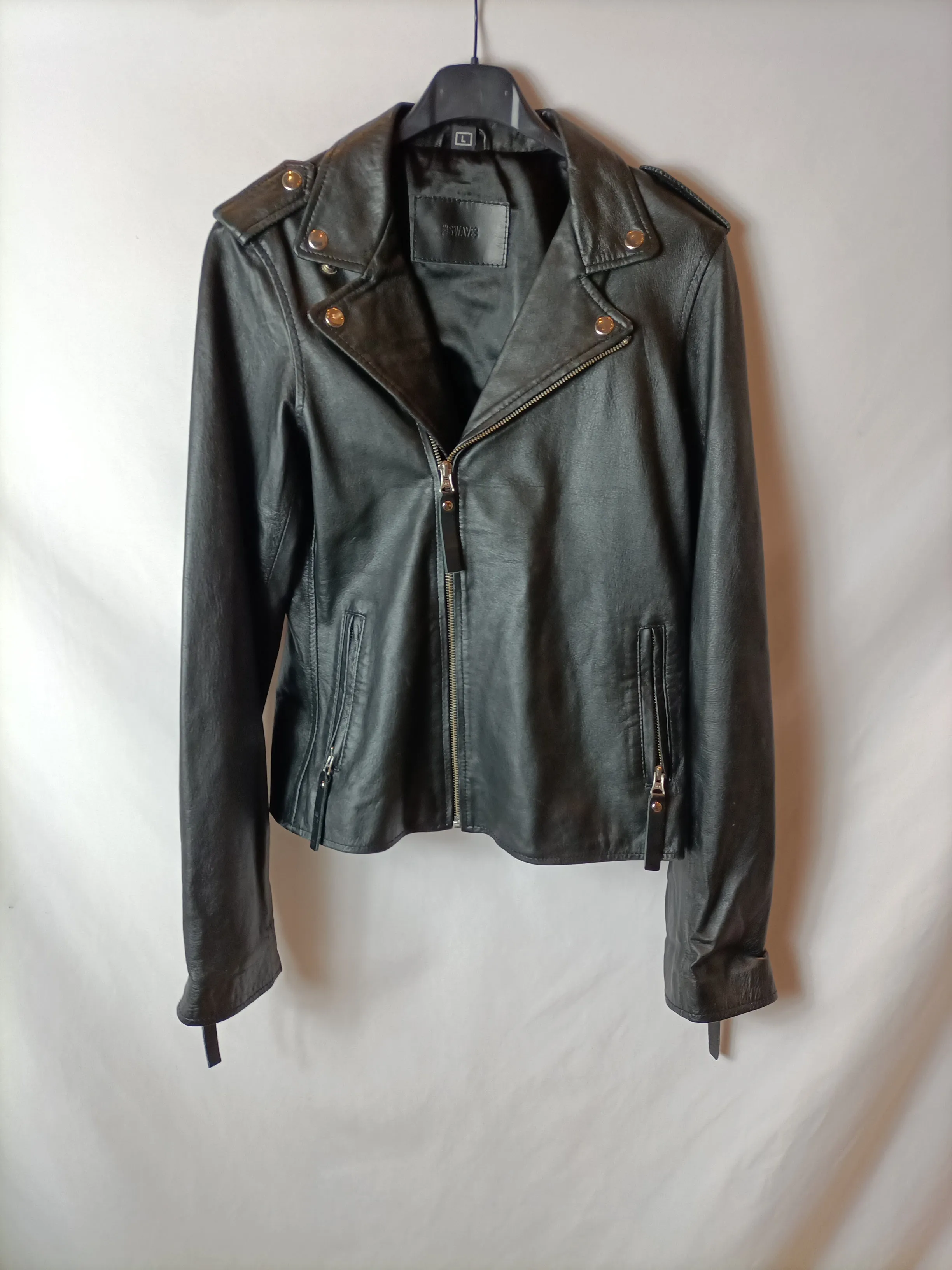 THE SWAY88. Biker negra piel T.l