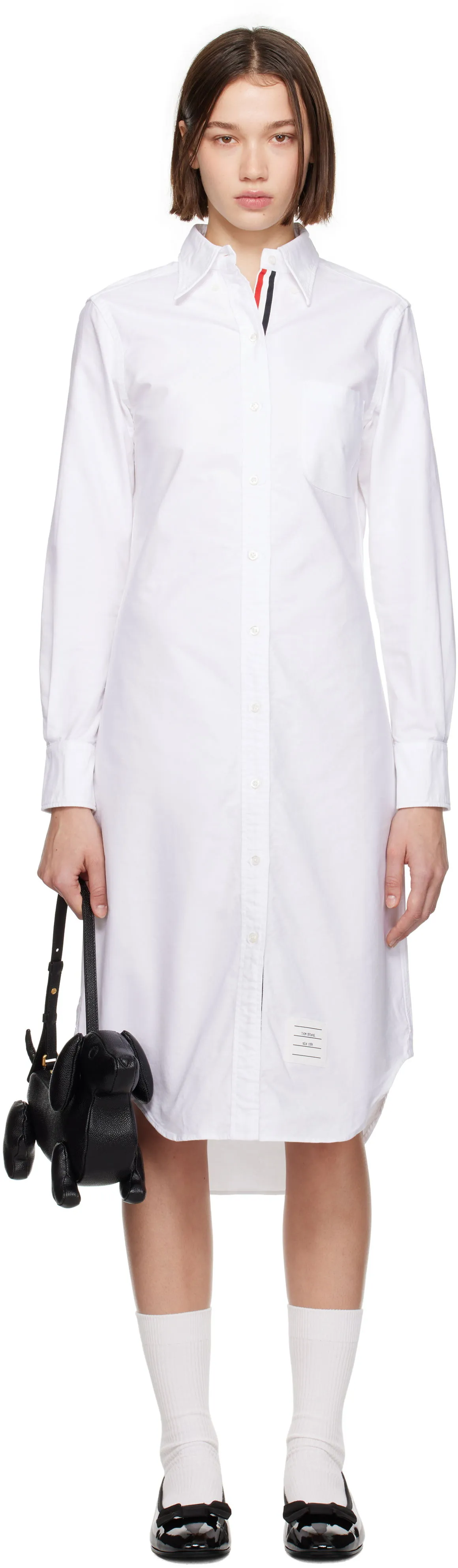 Thom Browne Oxford Shirt Midi Dress