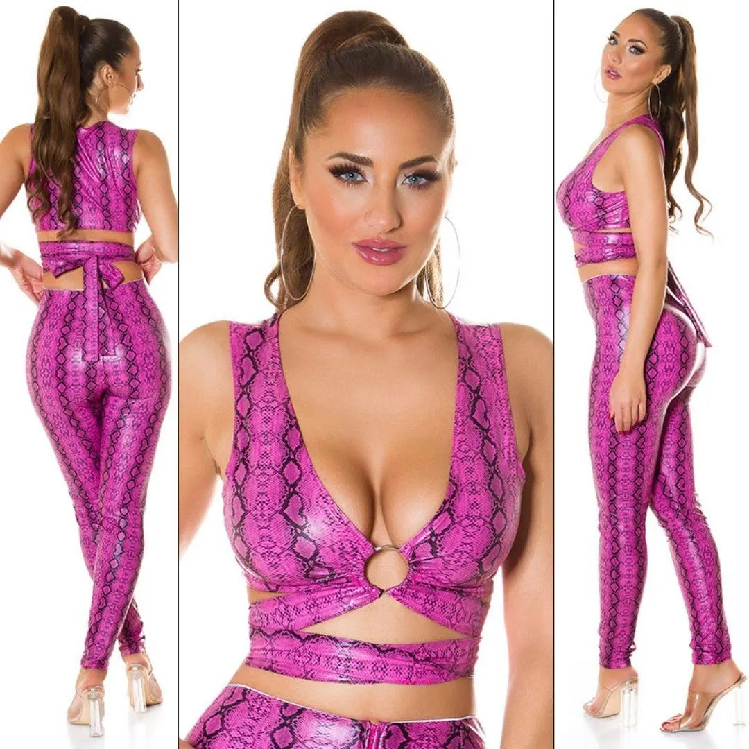 Top serpiente polipiel Rosa