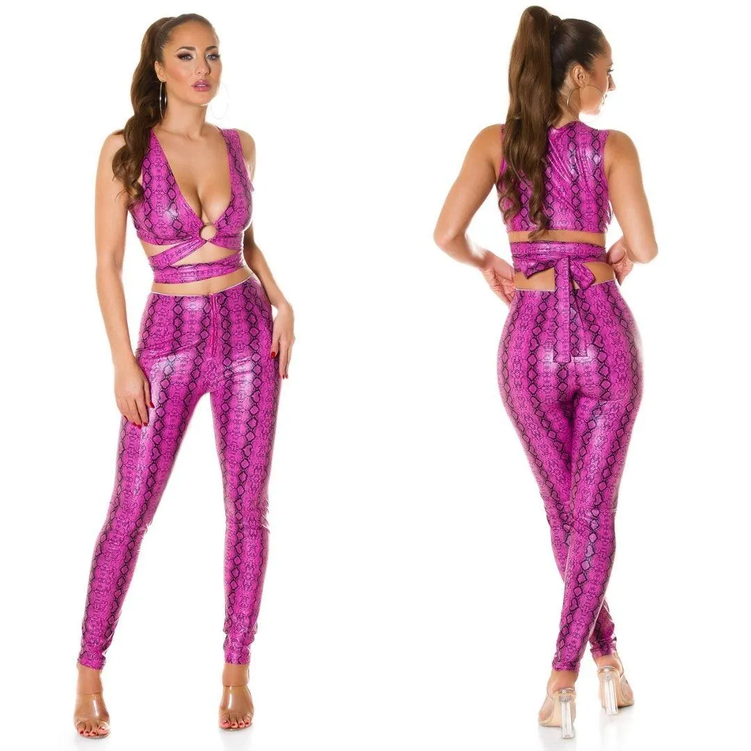 Top serpiente polipiel Rosa