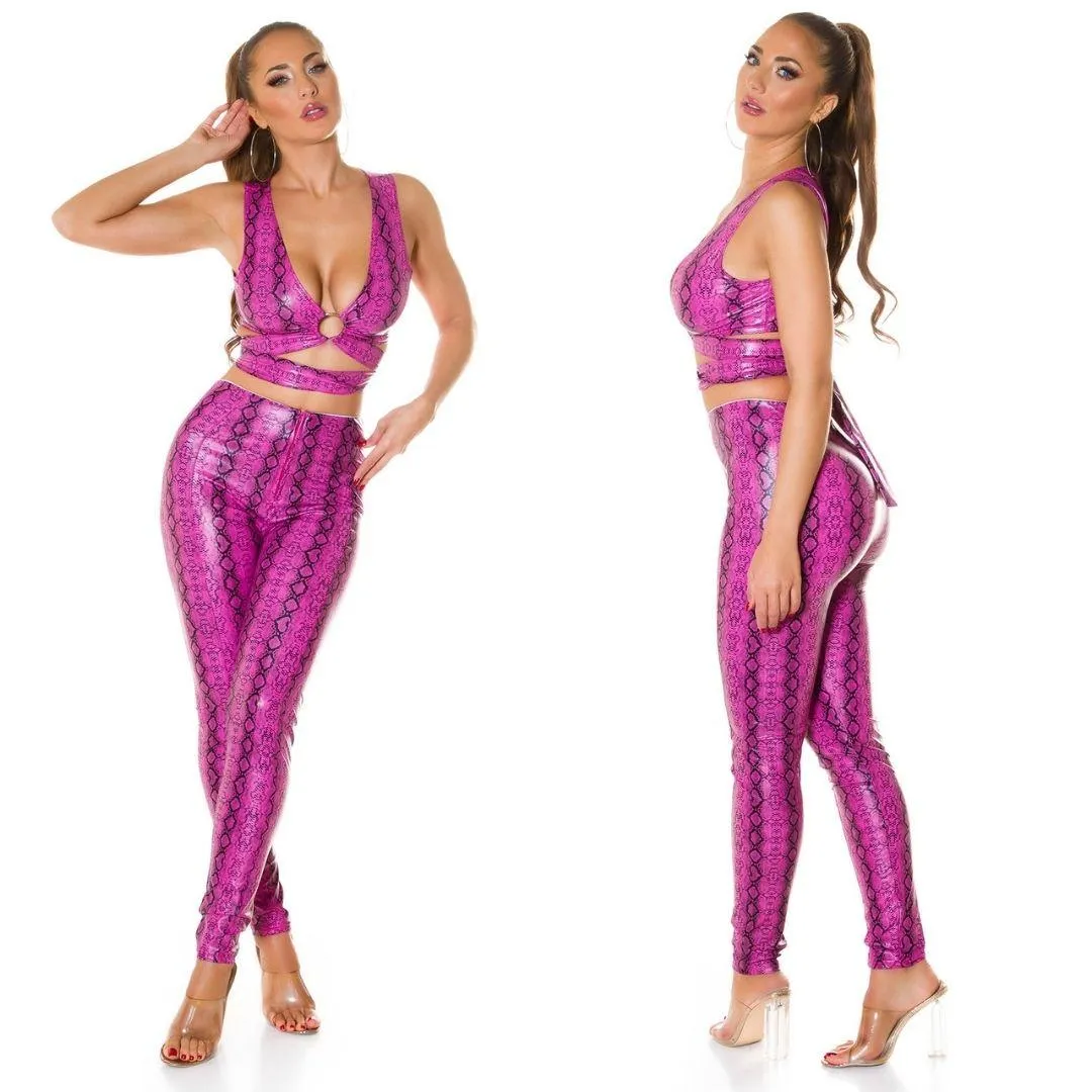 Top serpiente polipiel Rosa