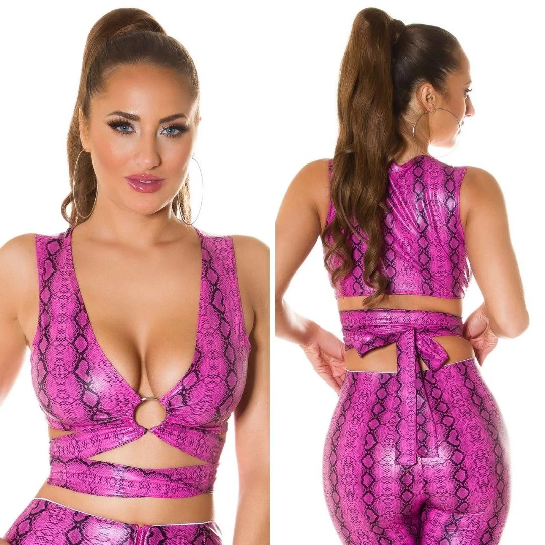 Top serpiente polipiel Rosa