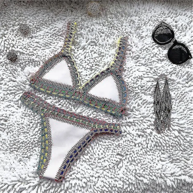Trajes de baño de ganchillo para trajes de baño de punto femeninos Neopreno Bikini Traje de playa Estilo Boho Trajes de baño de 