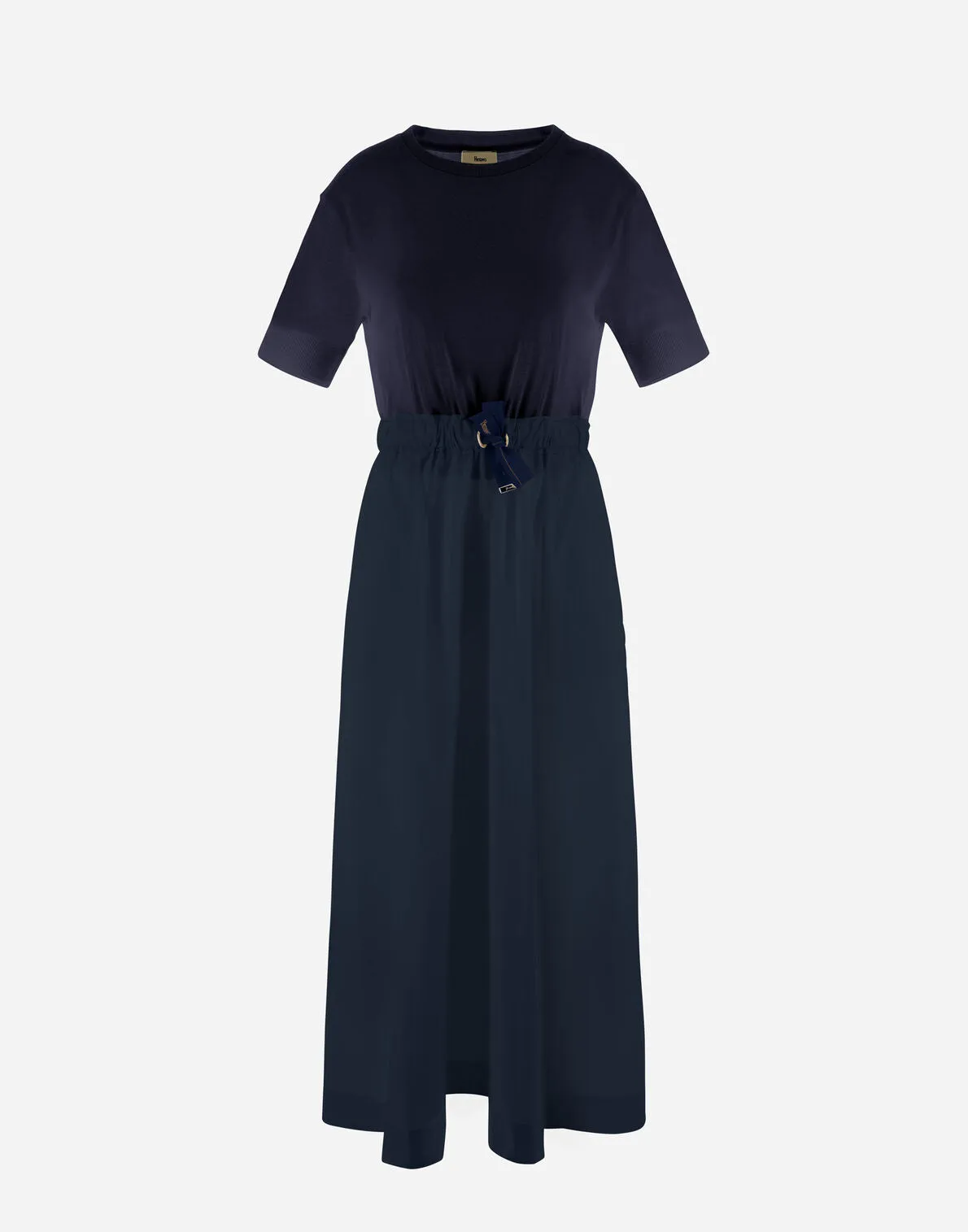 VESTIDO BIMATERIA NAVY