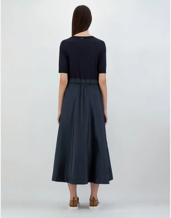 VESTIDO BIMATERIA NAVY