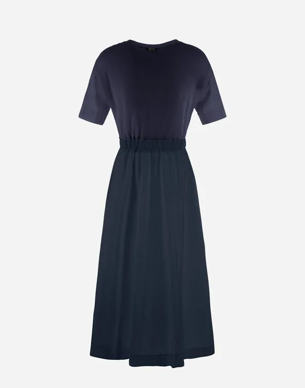 VESTIDO BIMATERIA NAVY