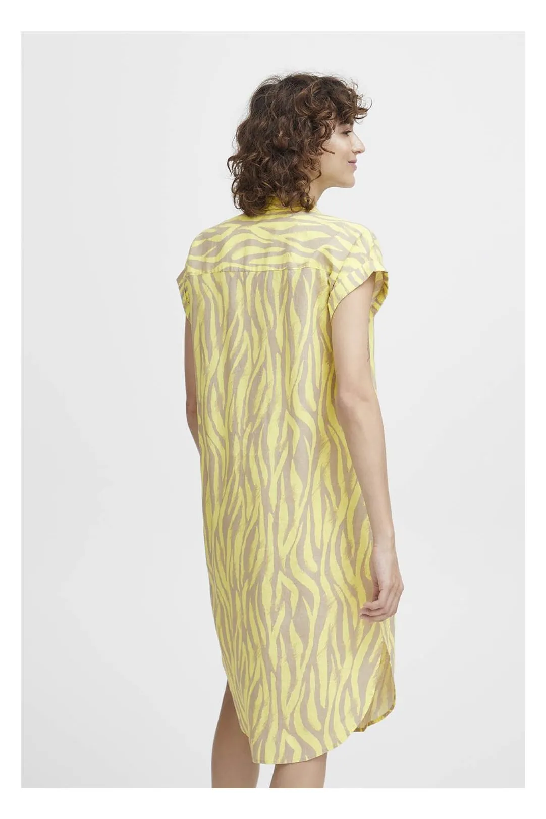 VESTIDO CAMISERO KAFTAN BYFALA AMARILLO
