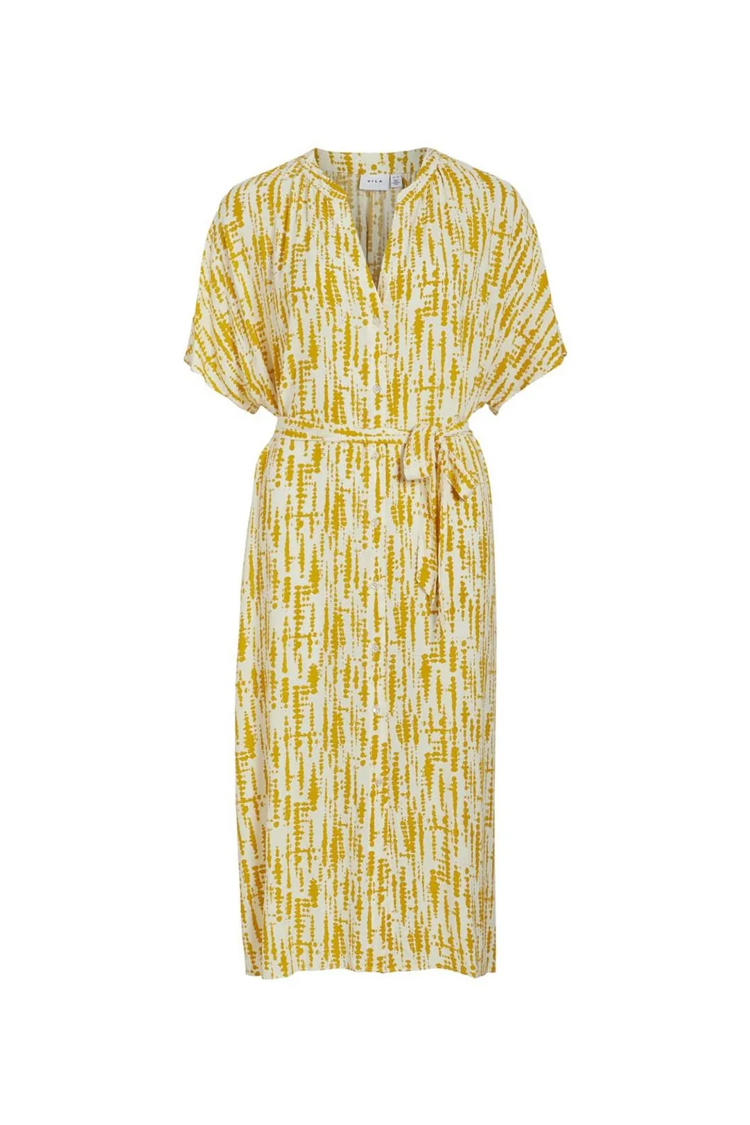 VESTIDO KAFTAN VILA VIPAYA AMARILLO