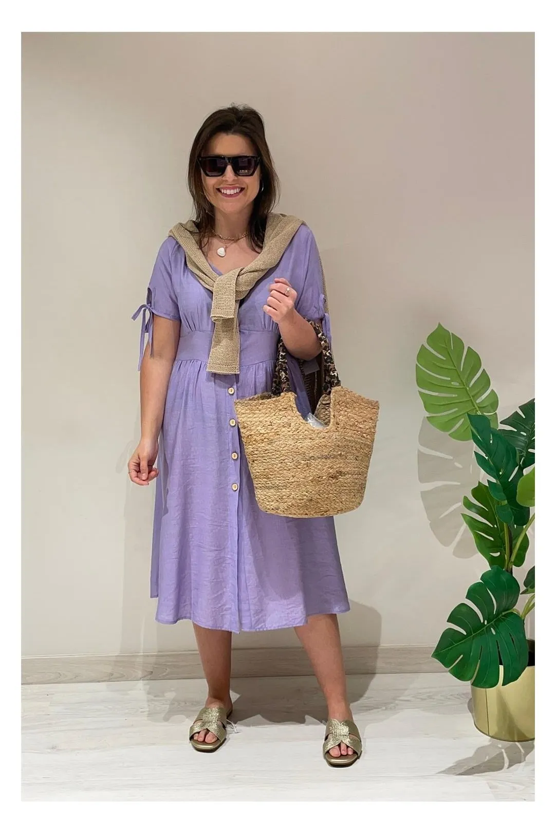 VESTIDO LIDIA CORTO LILA