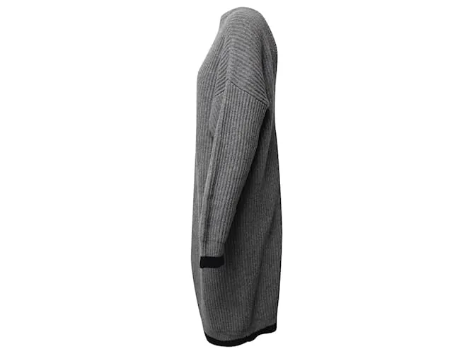 Vestido tipo jersey de punto en lana gris de Maison Martin Margiela 