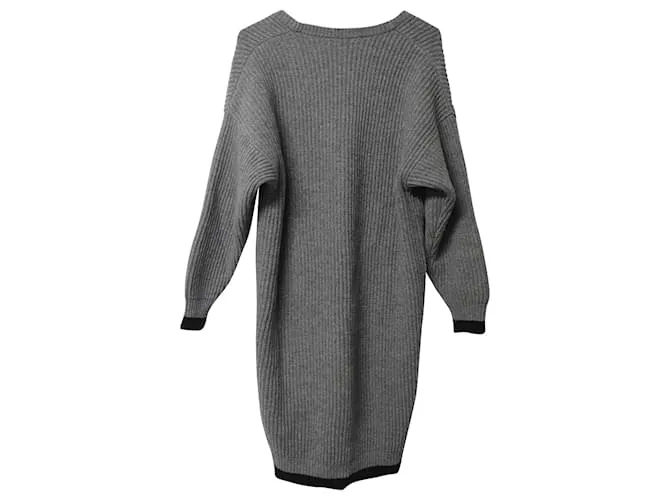 Vestido tipo jersey de punto en lana gris de Maison Martin Margiela 