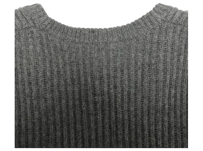Vestido tipo jersey de punto en lana gris de Maison Martin Margiela 