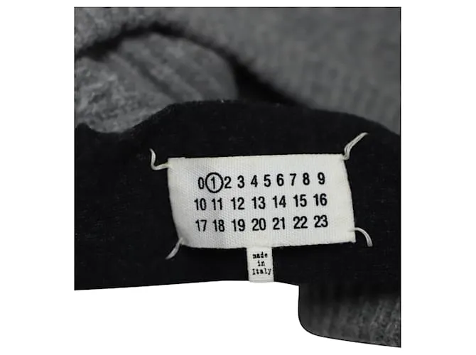 Vestido tipo jersey de punto en lana gris de Maison Martin Margiela 