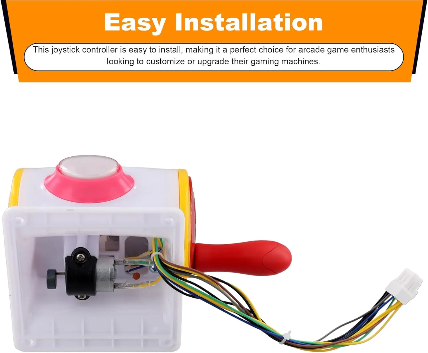yasoe Joystick con Manivela de Pesca de 12 V  Botón de Captura y Caza  Controlador para Máquina de Videojuegos Arcade