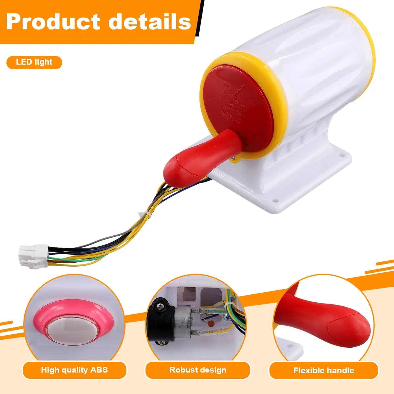 yasoe Joystick con Manivela de Pesca de 12 V  Botón de Captura y Caza  Controlador para Máquina de Videojuegos Arcade