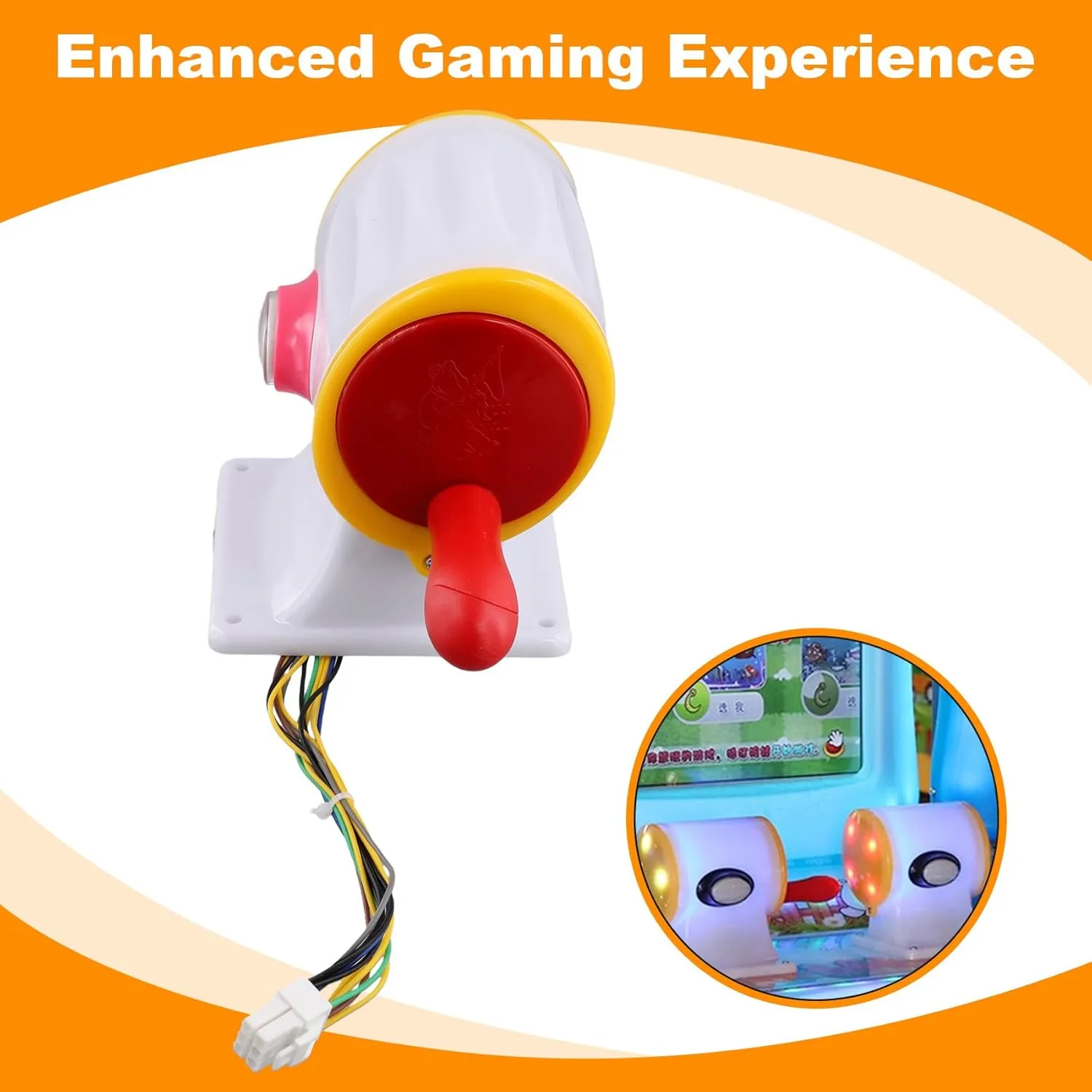 yasoe Joystick con Manivela de Pesca de 12 V  Botón de Captura y Caza  Controlador para Máquina de Videojuegos Arcade