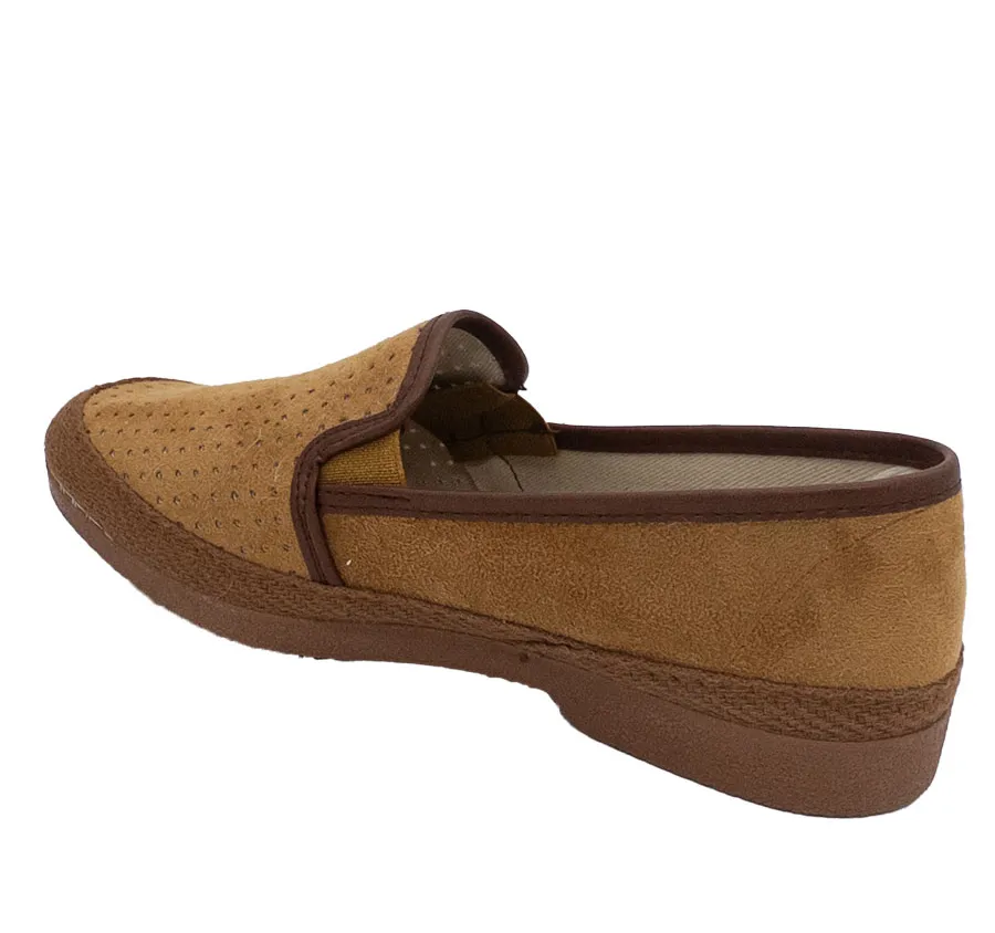 ZAPATILLA CANO CONFORT 506 DE CALLE HOMBRE ELÁSTICOS SERRAJE SINTÉTICO TABACO MARRÓN 3494