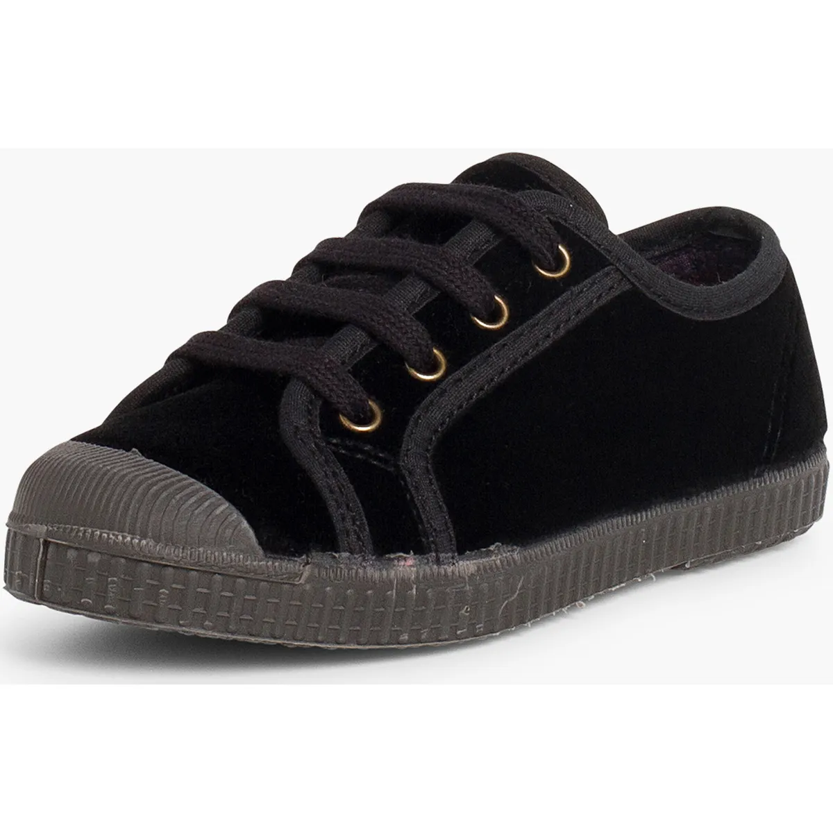 Zapatilla terciopelo con cordones