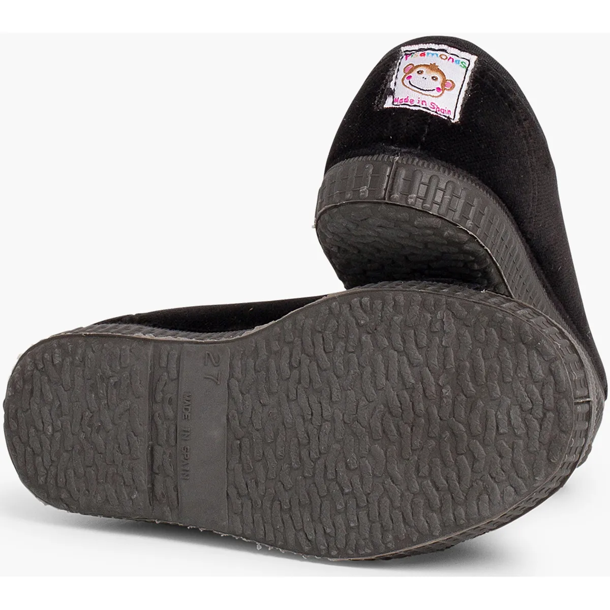 Zapatilla terciopelo con cordones