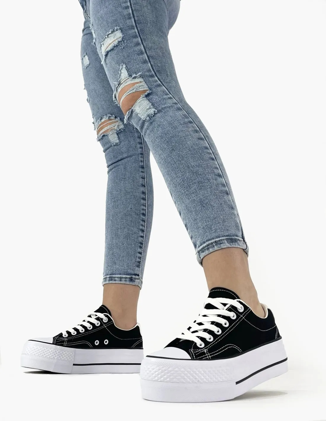 Zapatilla triple suela negra | Textil
