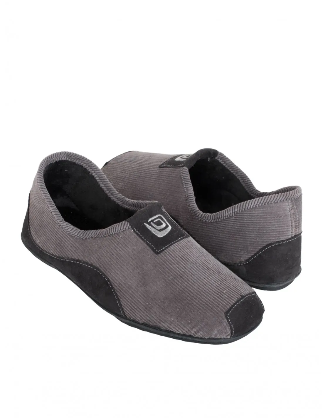 Zapatillas Casa Cerradas Pana Grises VULLADI