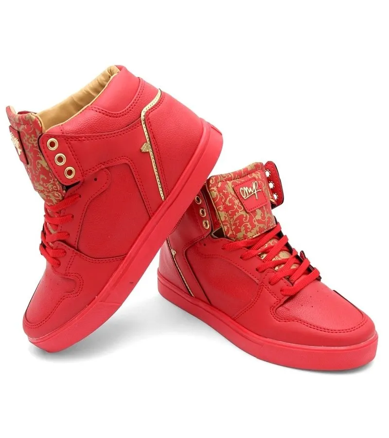 ZAPATILLAS CASUAL ONLINE MAJESTY RED GOLD 2  CMS13  ROJO