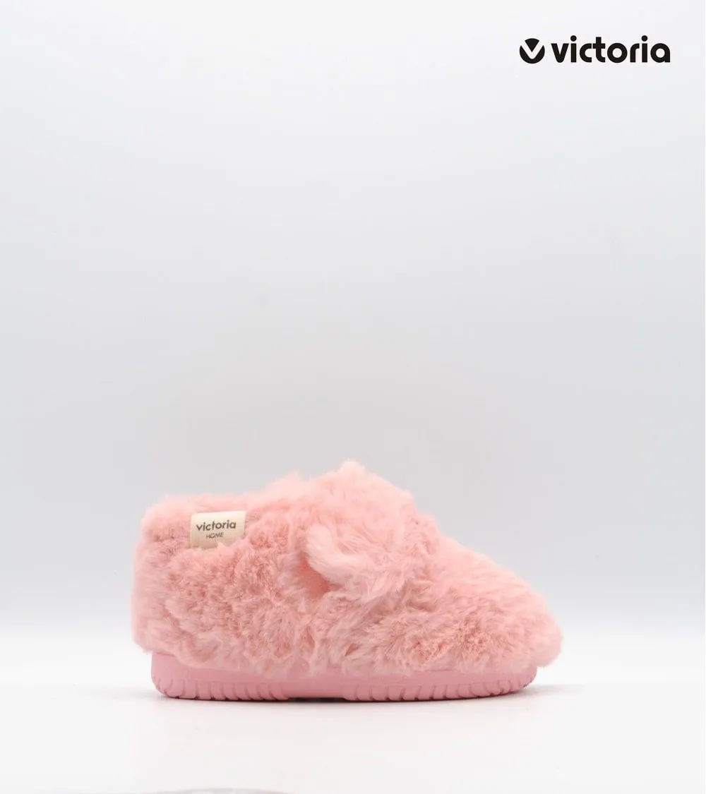 ZAPATILLAS DE CASA VICTORIA VELCRO OJALÁ PELO ROSA