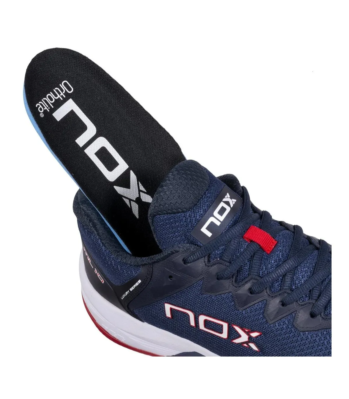 Zapatillas Nox dePadel ML10 Hexa Azul Rojo