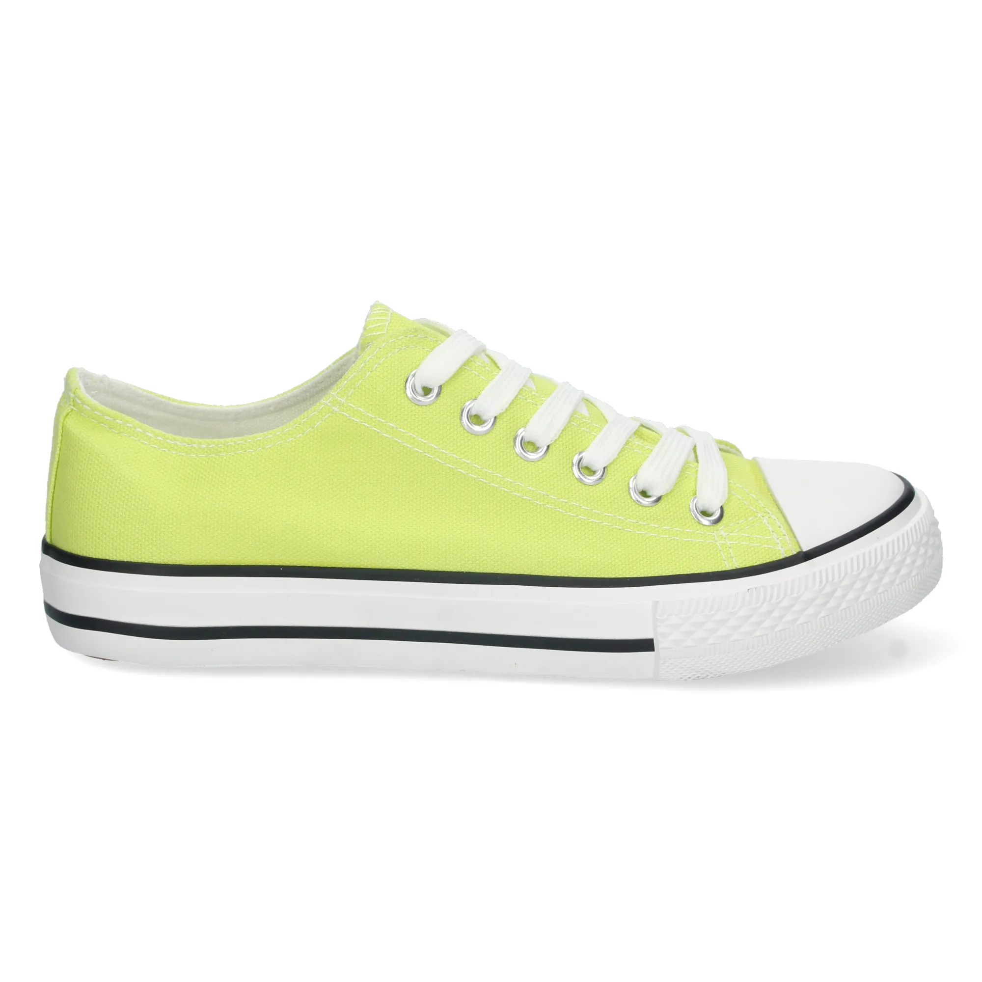 ZAPATILLAS PLANAS CóMODAS ESTILO BAMBA LONA MUJER AMARILLO FG2913