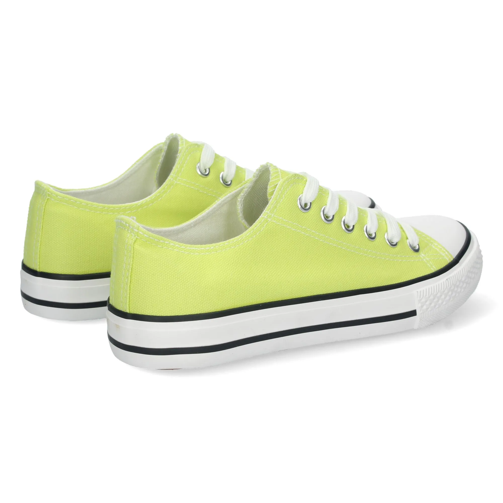 ZAPATILLAS PLANAS CóMODAS ESTILO BAMBA LONA MUJER AMARILLO FG2913