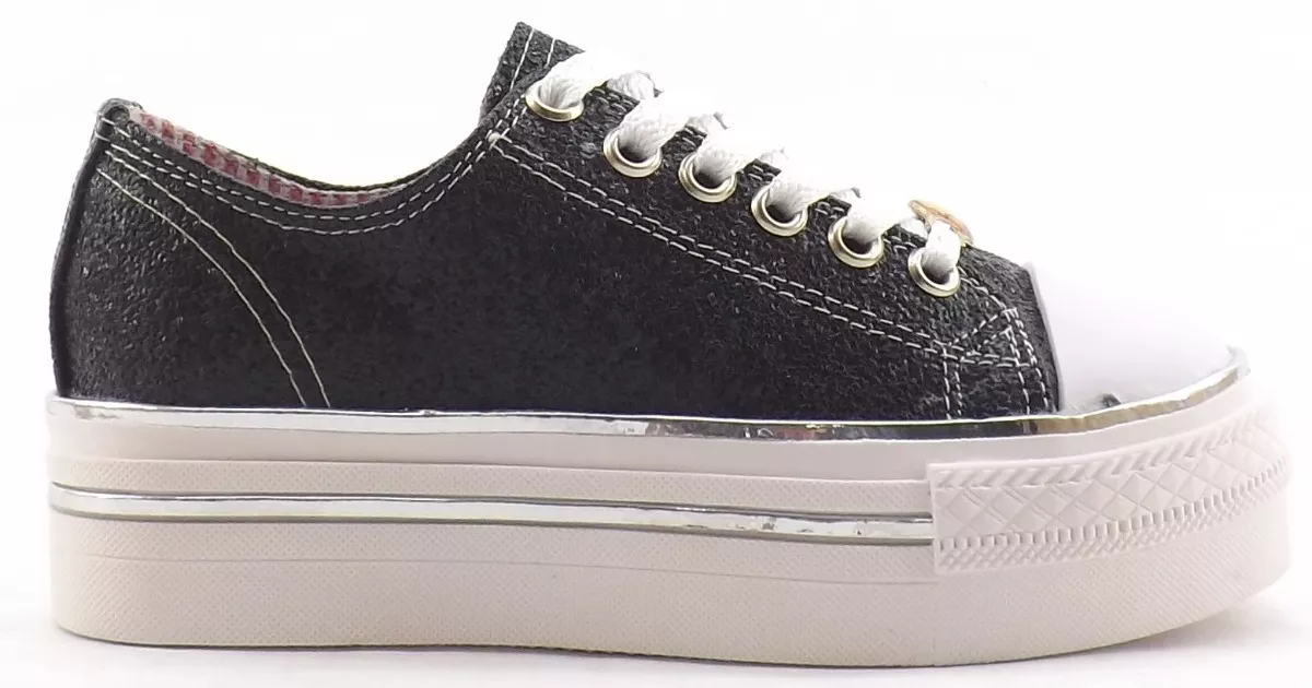 Zapatillas Plataforma Nena Base Alta Pagos Acordonada 12