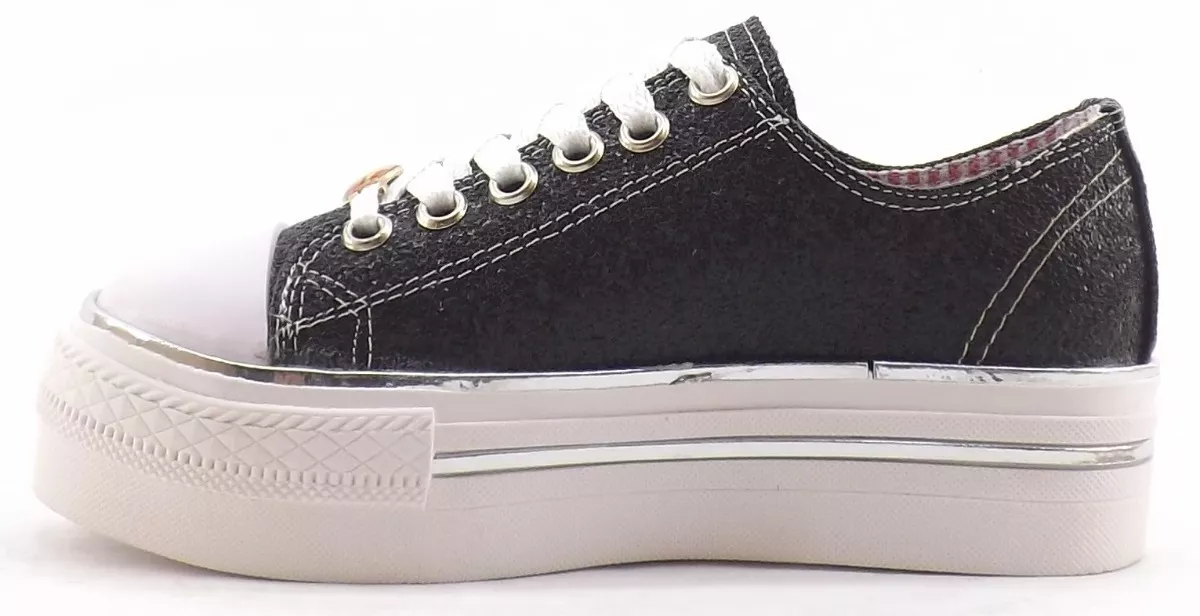 Zapatillas Plataforma Nena Base Alta Pagos Acordonada 12