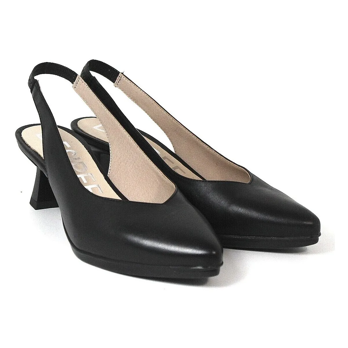 ZAPATO DE TACÓN DESTALONADO  MAIA 1 NEGRO