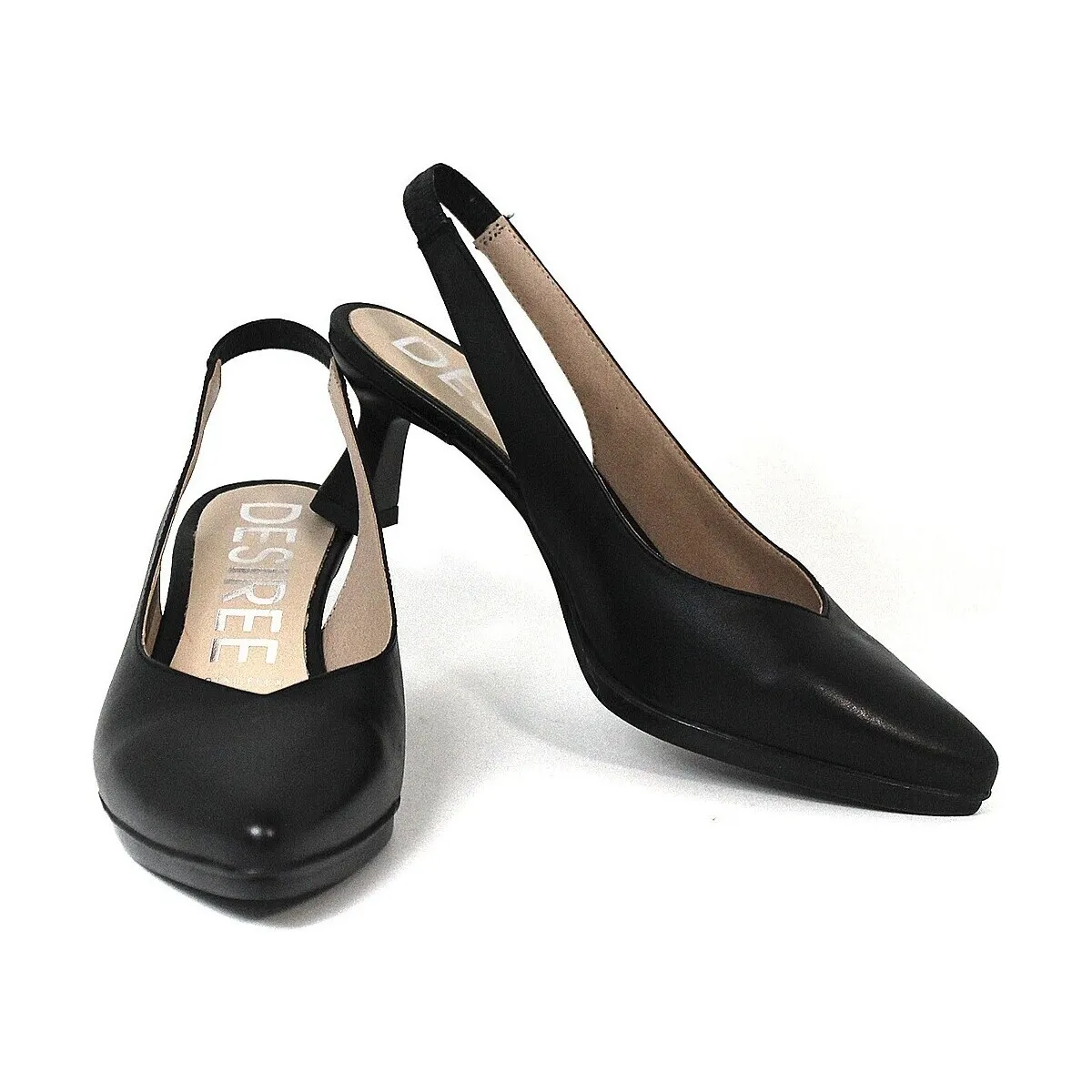 ZAPATO DE TACÓN DESTALONADO  MAIA 1 NEGRO