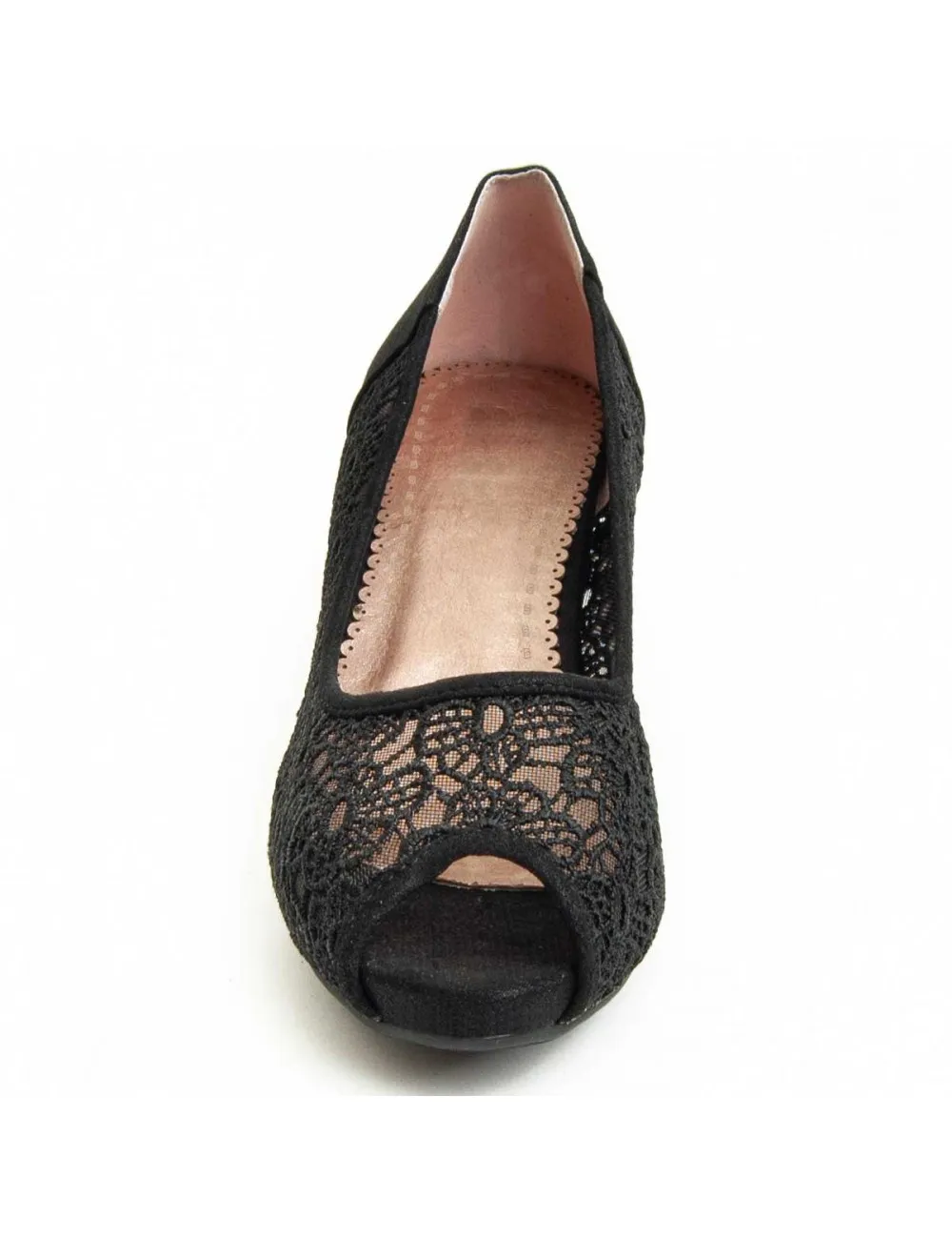 Zapato De Tacón Para Mujer.  Montevita  Unne70  92379 Negro