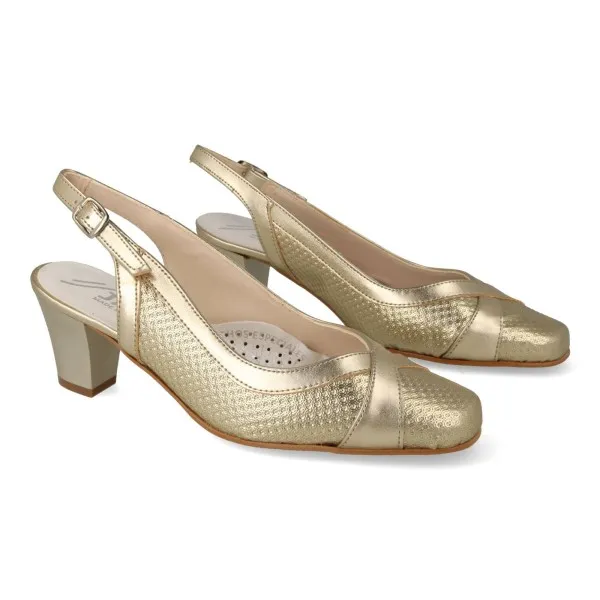 ZAPATOS HORMA ANCHA MUJER MOD. BOLONIA PLATINO