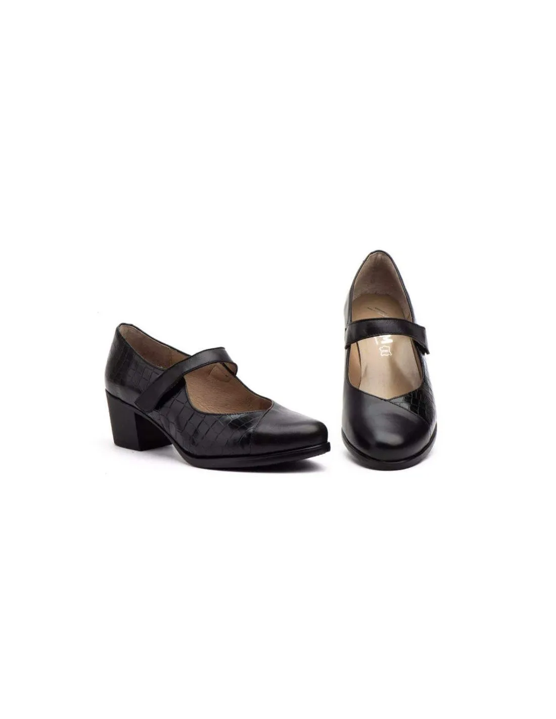 Zapatos tacón cómodos velcro