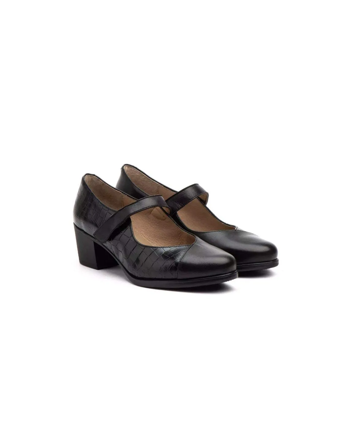 Zapatos tacón cómodos velcro