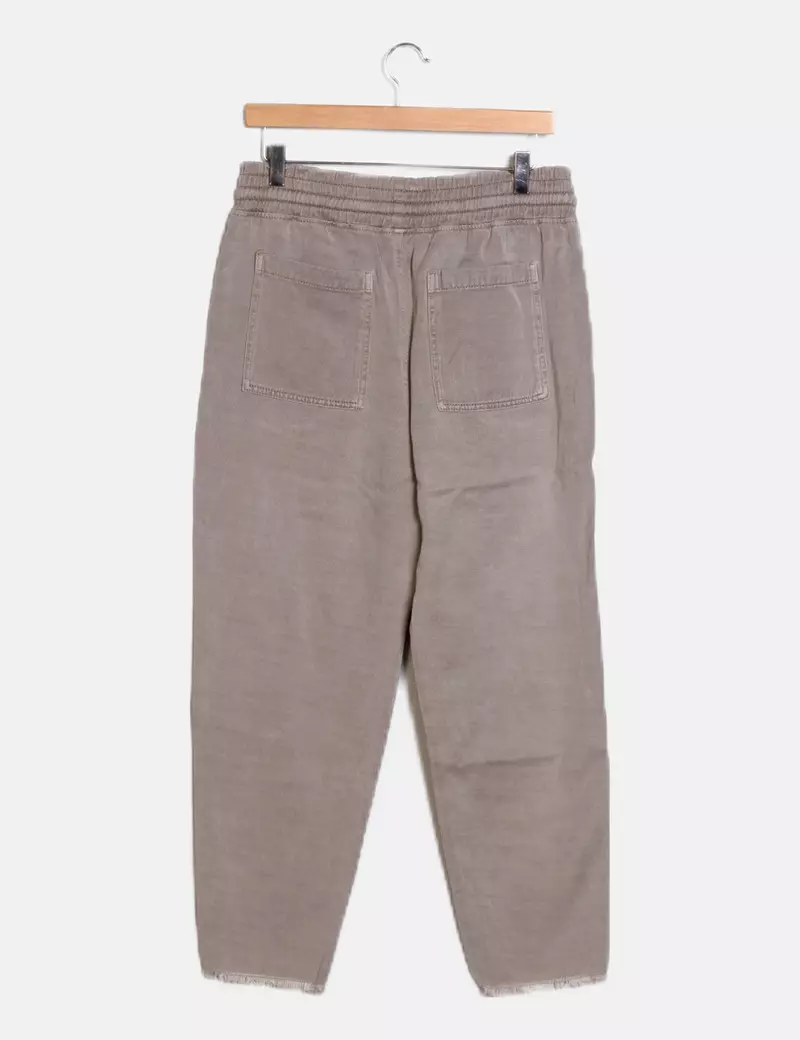Zara Pantalón denim gris casual